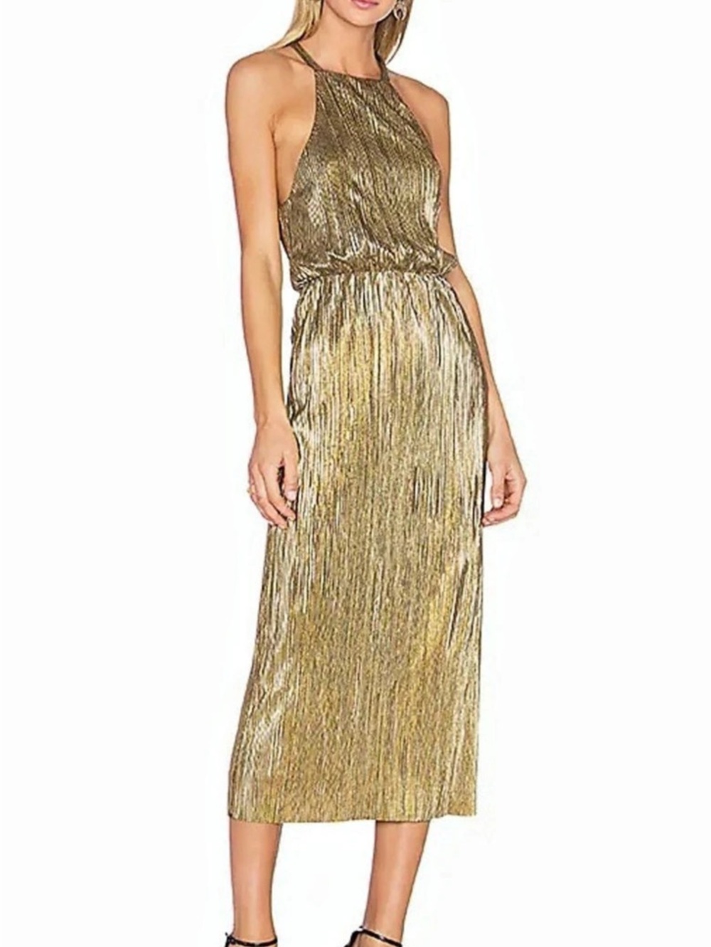 House of Harlow 1960 x REVOLVE Farrah Dress Gold Size Small